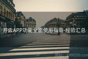 开云APP功能全面使用指南-经验汇总