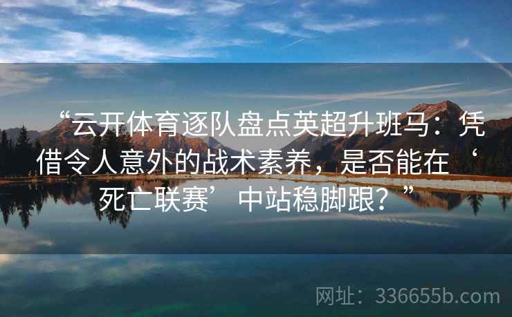 “云开体育逐队盘点英超升班马：凭借令人意外的战术素养，是否能在‘死亡联赛’中站稳脚跟？”