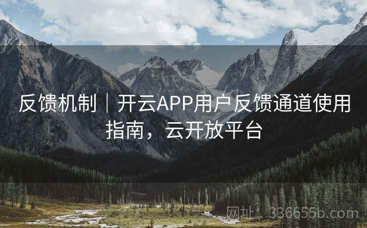 反馈机制｜开云APP用户反馈通道使用指南，云开放平台