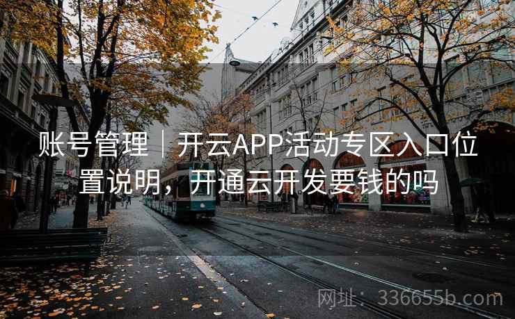 账号管理｜开云APP活动专区入口位置说明，开通云开发要钱的吗